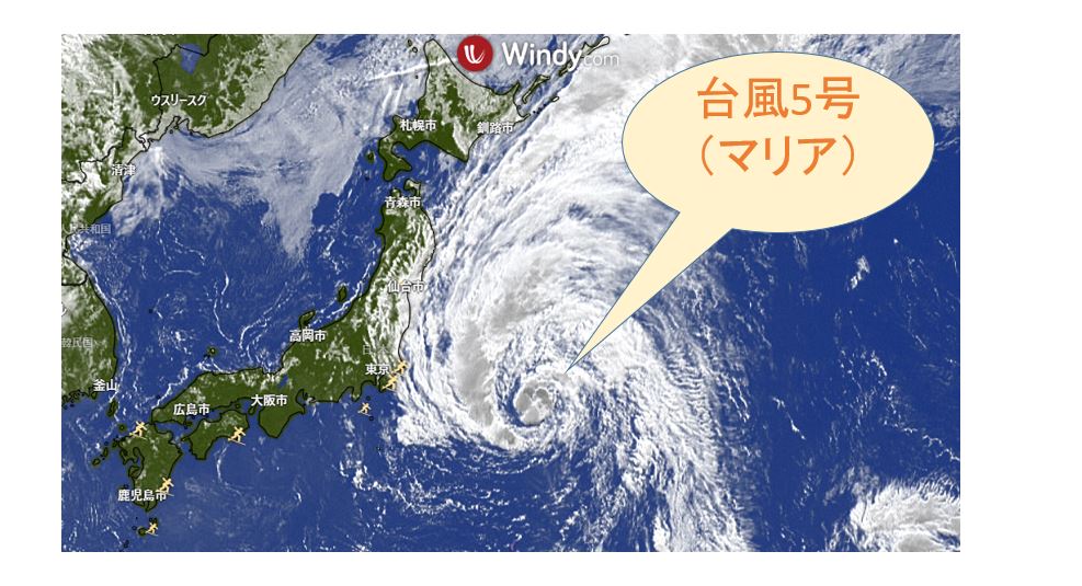 台風5号　マリア　進路予想